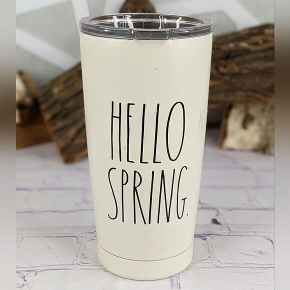 Rae Dunn HELLO SPRING Insulated Stainless Steel Tumbler - 17oz. - Picture 1 of 8